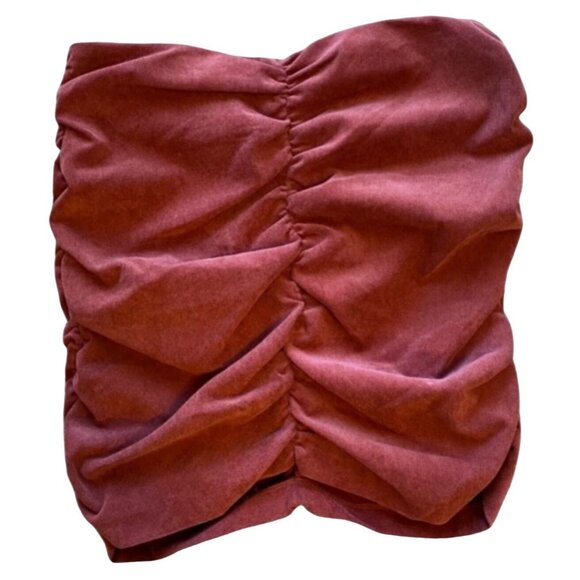 Zara Draped Corduroy Ruched Mini Skirt Size Large - Picture 5 of 11